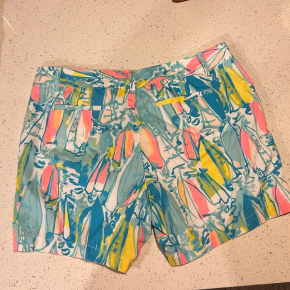 Lilly Pulitzer Blue and Pink Bermudas Shorts - Picture 2 of 4